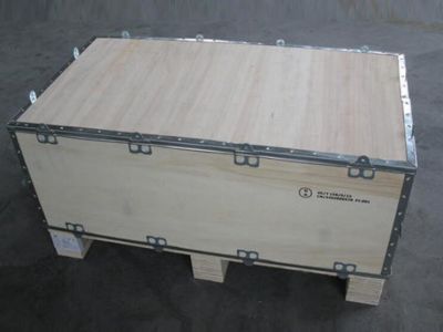 Steel belt wooden box